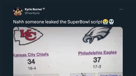 nfl super bowl script leaked|Super Bowl script, explained: Why Eagles vs. Chiefs。